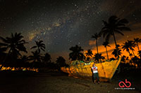 At the end of a long night & waiting for the moon to set the Milky way rose & filled the night sky. A quick selfie next to the abandoned boat taken with Nikon D800E and Samyang 14mm